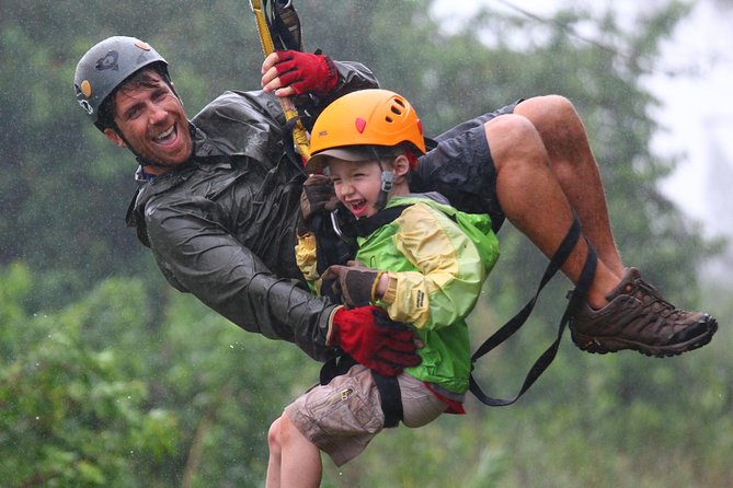 7-Line Maui Zipline on the North Shore - The Big Moment: suspension bridge and aerial transfer points