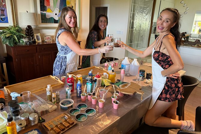 Epoxy Resin Art and Craft Coaster Set Experience - Ho‘okipa Beach Park stop: outdoors time that helps you choose themes
