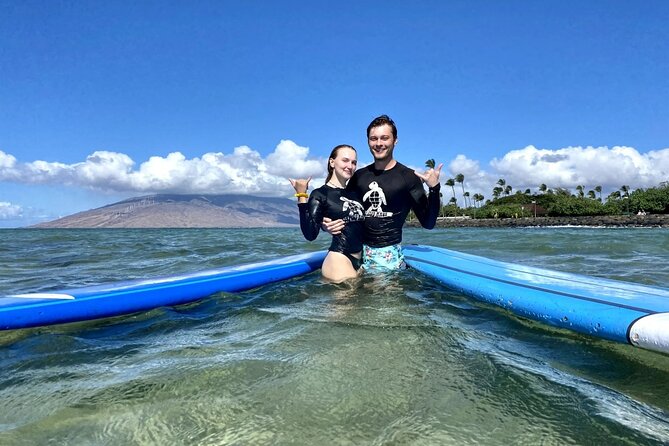 Group Surf Lesson at Kalama Beach in Kihei - The Real Wave Reality: Gentle Conditions, Warm Water, and Rocky Edges
