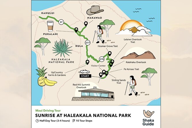 Haleakala Sunrise Self-Guided Audio Tour - What you get: the audio, the map, and the freedom to skip