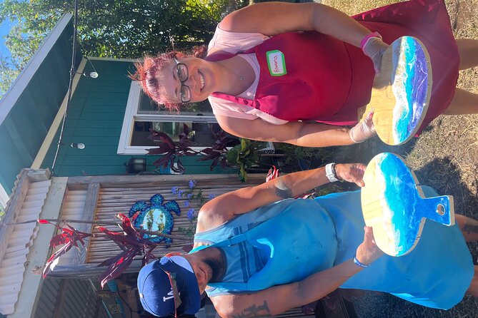 Make your own Maui Souvenir/Ocean resin class - Design upgrades: turtle, whale tail, or surfboard themes