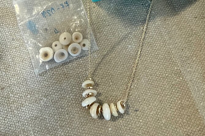 Maui Jewelry Making Class with Puka Shells and Pearls - Pick Your Necklace Kit: Pearls With Magnetic Clasp or Puka Shell Wire Work