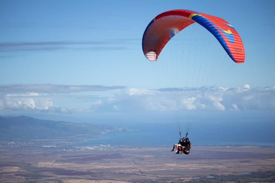 Maui: Top Gun Paragliding Tandem Flight - The mountain drive: Kaonoulu Ranch to the Haleakalā Watershed Preserve