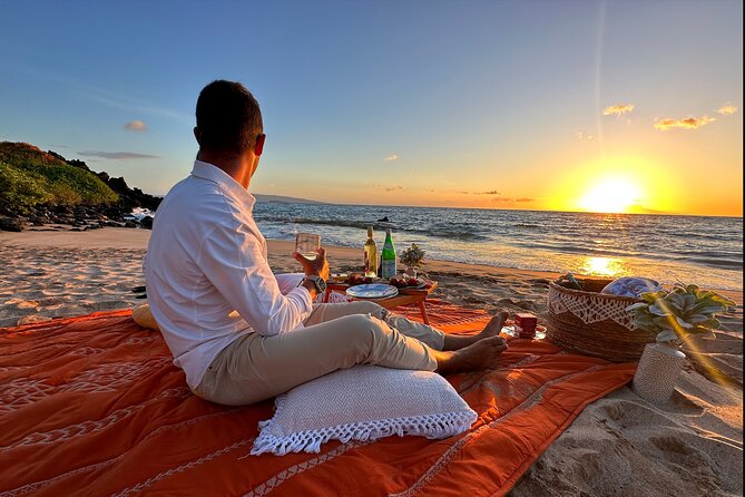 Romantic Sunset Picnic at Pristine Beach with Photo & Video - What Your Private Beach Setup Feels Like (and What You Get)