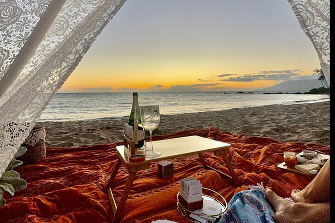 Romantic Sunset Picnic at Pristine Beach with Photo & Video - Photo and Video Right After Sunset: The Fastest Souvenir Ever