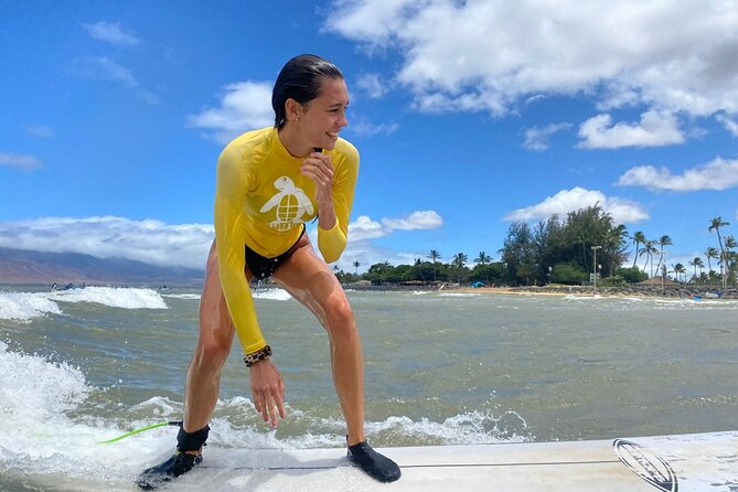 Semi-Private Surf Lesson at Kalama Beach in Kihei - In the Water: Constant Coaching Close to You