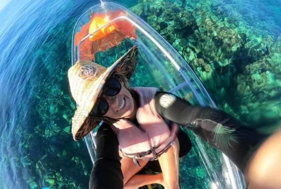 Turtle Town, Makena; Clear Bottom Kayak and Snorkel Tour - First paddle: a 45-minute clear-kayak run over healthy shallow reef